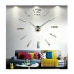 Etoile Ρολόι Τοίχου 3D Sticker Ασημί Πλαστικό MB-271E 68cm