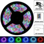 Αδιάβροχη Ταινία LED RGB 5m με Τροφοδοτικό και Τηλεχειριστήριο SMD5050 12V