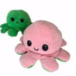 Λούτρινο Reversible Octopus 12 εκ. Πράσινο-Ροζ