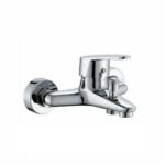 Poly-203 Αναμεικτική Μπαταρία Μπανιέρας Ασημί