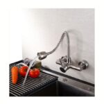 SUS-304 6032 Ψηλή Μπαταρία Κουζίνας Τοίχου με Σπιράλ Chrome - Image 4