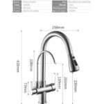 5-X2Z Ψηλή Μπαταρία Κουζίνας Πάγκου με Ντουζ Brushed Nickel - Image 4