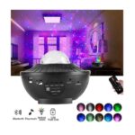Led Περιστρεφόμενο Παιδικό Φωτιστικό Projector Light με Προβολή Σχεδίων με Εναλλαγές Χρωματισμών Μαύρο BS-00372 - Image 2