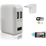 Κρυφή Κάμερα Παρακολούθησης με Υποδοχή για Κάρτα Μνήμης Φορτιστής Πρίζα Wi-Fi Adapter QFII013