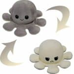 Λούτρινο Reversible Octopus 12 εκ. Γκρι-Λευκό