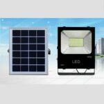 Στεγανός Ηλιακός Προβολέας IP66 Ισχύος 100W με Τηλεχειριστήριο σε Μαύρο χρώμα JD-8800 - Image 3