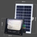 Στεγανός Ηλιακός Προβολέας IP66 Ισχύος 100W με Τηλεχειριστήριο σε Μαύρο χρώμα JD-8800 - Image 4