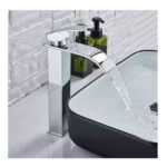Luxury BR2019 Αναμεικτική Μπαταρία Νιπτήρα Καταρράκτης Ψηλή Ρετρό Chrome