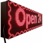 Κυλιόμενη Πινακίδα LED Μονής Όψης Αδιάβροχη 100x20cm Κόκκινο