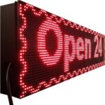 Aido Κυλιόμενη Πινακίδα LED Διπλής Όψης Αδιάβροχη 100x20cm Κόκκινο