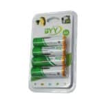 BYY Επαναφορτιζόμενες Μπαταρίες AA Ni-MH 3000mAh 4τμχ