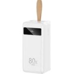 Remax RPP-266 Power Bank 80000mAh 22.5W με 4 Θύρες USB-A και Θύρα USB-C Power Delivery / Quick Charge 3.0 Λευκό