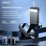 Remax RPP-173 Power Bank 60000mAh 22.5W με 4 Θύρες USB-A και Θύρα USB-C Μαύρο - Image 3