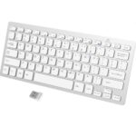 Ultra Thin Slim Mini Ασύρματο Bluetooth Πληκτρολόγιο Αγγλικό US Ασημί