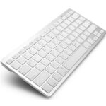 Ultra Thin Slim Mini Ασύρματο Bluetooth Πληκτρολόγιο Αγγλικό US Ασημί - Image 3