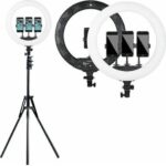 Ring Light YQ-460B 43cm 3200-5600K με Τρίποδο Δαπέδου και Βάση για Κινητό - Image 3