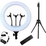 Ring Light YQ-460B 43cm 3200-5600K με Τρίποδο Δαπέδου και Βάση για Κινητό - Image 4