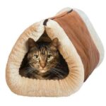 Kitty Shack Κρεβάτι Γάτας Τούνελ & Χαλάκι 2 σε 1 σε Καφέ χρώμα - Image 3
