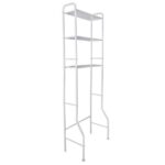 Laundry Rack Stainless Steel Επιδαπέδια Ραφιέρα Μπάνιου Μεταλλική με 3 Ράφια 68x25x160cm White - Image 2