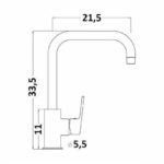 Poly 119 Ψηλή Μπαταρία Κουζίνας Πάγκου Ασημί - Image 4