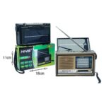 Επιτραπέζιο Ραδιόφωνο Ηλιακό με Bluetooth και USB NS-5006S Μαύρο - Image 4