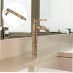 Retro Brass Bamboo Αναμεικτική Μπαταρία Νιπτήρα Ψηλή Μπρονζέ P19-57 - Image 2