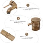 Retro Brass Bamboo Αναμεικτική Μπαταρία Νιπτήρα Ψηλή Μπρονζέ P19-57 - Image 3