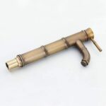 Retro Brass Bamboo Αναμεικτική Μπαταρία Νιπτήρα Ψηλή Μπρονζέ P19-57 - Image 8