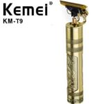 Kemei Επαγγελματική Επαναφορτιζόμενη Κουρευτική Μηχανή Χρυσή Vintage T9