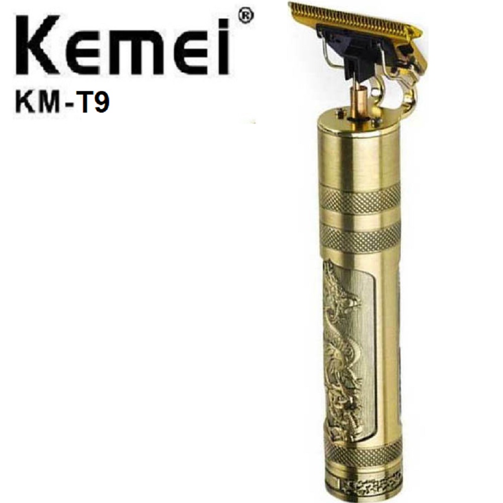 Kemei Επαγγελματική Επαναφορτιζόμενη Κουρευτική Μηχανή Χρυσή Vintage T9 - Image 1