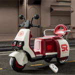Παιδικό Ηλεκτροκίνητο Τρίκυκλο Scooter - Red/White - Image 2