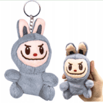 Λούτρινο Μπρελόκ Labubu 12 Cm Γκρι