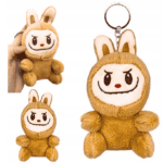 Λούτρινο Μπρελόκ Labubu 12 Cm Μπεζ