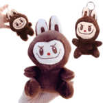 Λούτρινο Μπρελόκ Labubu 12 Cm Καφέ