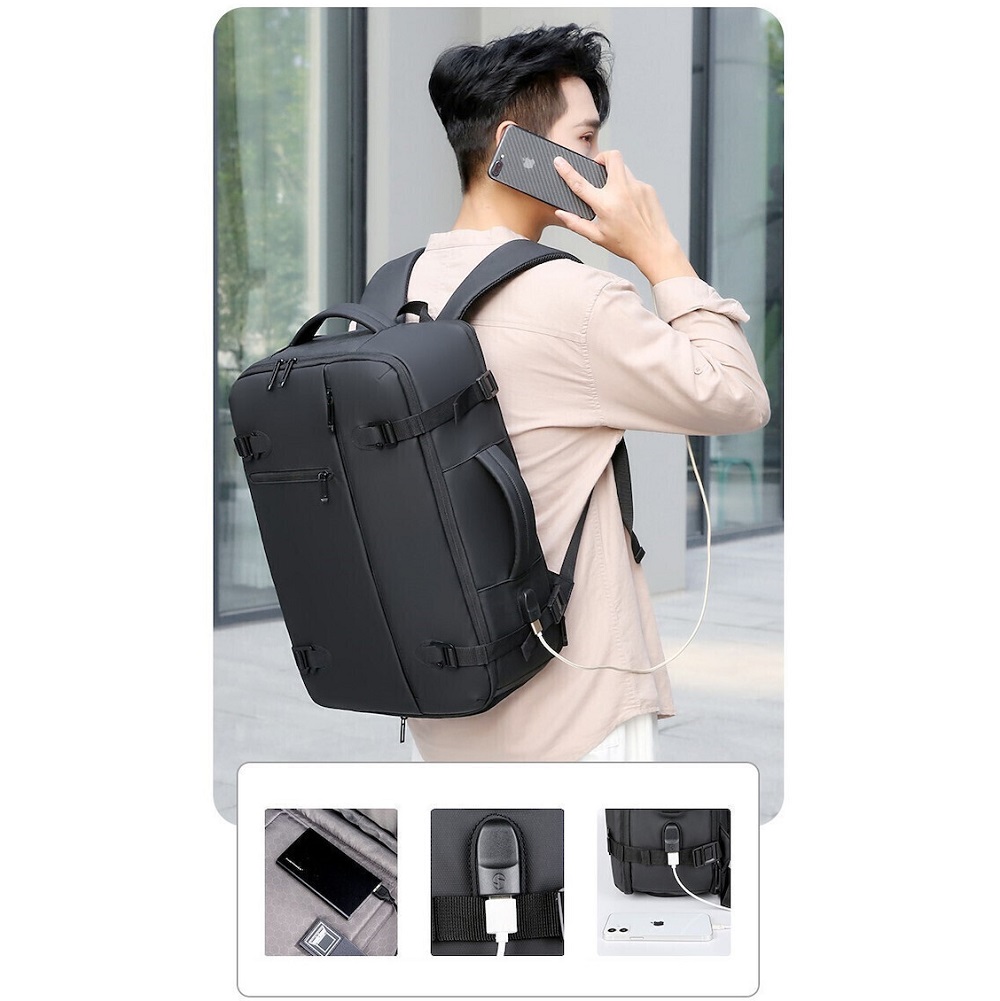 20250915104726_c9fbe49f Jetbags 3726 Αδιάβροχο Υφασμάτινο Σακίδιο Πλάτης με Θύρα USB - 33lt - Image 13