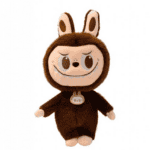 Σετ Πασχαλινής Λαμπάδας 30εκ με Labubu Καφέ & Γαλάζιο Πλακέ Κερί - Image 2