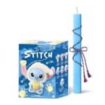 Σετ Πασχαλινής Λαμπάδας με Mystery Box Λούτρινο Stitch 15cm & Γαλάζια Πλακέ Λαμπάδα 30cm