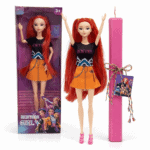 Σετ Πασχαλινής Λαμπάδας Mira Huntrix V-Pop Idols και Ροζ Πλακέ Λαμπάδα 30εκ – Φώτα & Μουσική