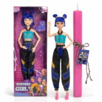 Σετ Πασχαλινής Λαμπάδας Zoey Huntrix V-Pop Idols και Ροζ Πλακέ Λαμπάδα 30εκ – Φώτα & Μουσική