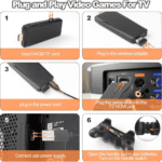 Game Stick 4K Retro Console με 20.000+ Παιχνίδια & 2 Ασύρματα Χειριστήρια – Plug & Play Κονσόλα Παιχνιδιών για Τηλεόραση HDMI - Image 8