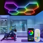 LED Hexagon-5 Επαγγελματικό Φωτιστικό Οροφής με 5 Κυψέλες - RGB - Image 5