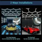 LED Hexagon-5 Επαγγελματικό Φωτιστικό Οροφής με 5 Κυψέλες - Ψυχρό Λευκό - Image 5