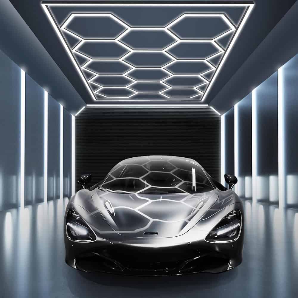 81uS7H4A1VL._AC_SL1500_ LED Hexagon-14 Επαγγελματικό Φωτιστικό Οροφής με 14 Κυψέλες - Ψυχρό Λευκό - Image 1