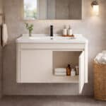 NUVIA LUX NVS15 Έπιπλο Μπάνιου Κρεμαστό 61x47cm με LED Καθρέπτη Anti-Fog & Νιπτήρα - Image 3