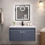 LUMINA Elite LES15 Έπιπλο Μπάνιου Κρεμαστό 61x47cm με LED Καθρέπτη Anti-Fog & 3 Φωτισμούς – Luxury Σετ