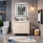 LUMINA Elite LES11 Σετ Μπάνιου 60x82cm με LED Καθρέπτη Anti-Fog & 3 Φωτισμούς – Πλήρες Έπιπλο με Νιπτήρα