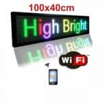 Κυλιόμενη Πινακίδα LED Μονής Όψης Αδιάβροχη 100x40cm RGB