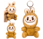 Λούτρινο Μπρελόκ Labubu 12 Cm Μπεζ