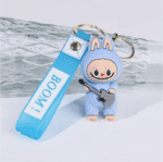 3D Μπρελόκ Καουτσούκ Labubu 7 cm Γαλάζιο