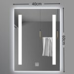 Smart LED Καθρέπτης Μπάνιου 40x60cm με Touch Διακόπτη - Image 2